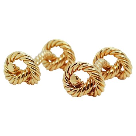 hermes rope cufflinks|Hermes cufflinks vintage.